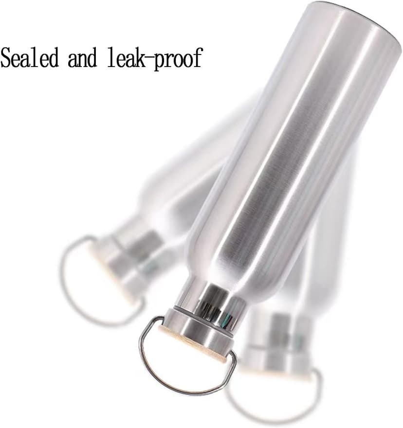 Thermo flask Stainless steel water bottles Vacuum Insulated Travel Tumbler Sport Water Bottle Metal for Hot and Cold Drinks Tea Flask Coffee Mug with Lid and Handle17 oz（Silver)