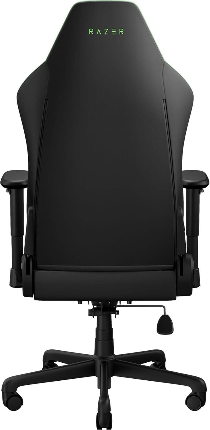 Razer Iskur V2 X NewGen Ergonomic Gaming Chair — Built-in Lumbar Support, Cooltouch Gen-2 EPU Leather, Ultra-Wide Seat Base, Adjustable 152 Degree Recline, Foam Cushions — Black/Green