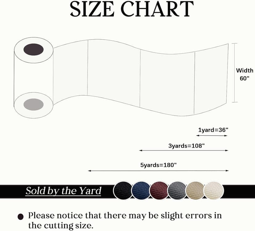 Waterproof Canvas Cloth Fabric by The Yard 60" W 600D Oxford Polyester Upholster Fabric Water Resistant Material for Outdoor Furniture Chair Cushion Cover DIY Sewing (1 Yard, Khaki)