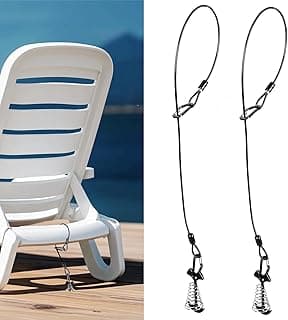 Deck or Dock Anchors for Gap Between Boards - Outdoor Furniture Deck Anchor Marine Grade Stainless Steel Fishbone Deck Anchor Pegs with Carabiners Easily Reposition Chair, Table, Grill and Kayaks