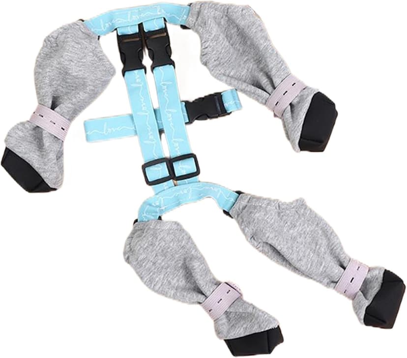 Dog Suspender Boots, Adjustable Suspender Boots for Dogs, Soft & Warm Dog, Dust-Proof for Winter, Outdoor Walking Shoes, Paw Protector for Small Medium Dogs