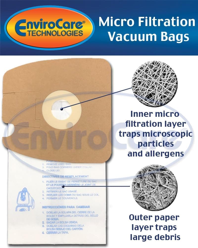 9 micro filtration Vacuum Bags for Eureka MM Mighty Mite 3670 and 3680 Canister