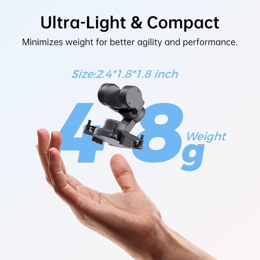 CADDXFPV Walksnail GM3 V2 3-Axis Gimbal – FPV Head Tracking with Mechanical Stabilization, UART/PWM Control, Compatible with Select Avatar & Ascent VTX Models, for FPV Drones, RC Cars, and Fixed Wings