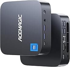 ACEMAGIC M1 Mini PC, Intel Core i9-11900H 32GB DDR4 1TB SSD, Mini Computers (4.9GHz, 8C/16T) PCIe3.0 Type-C/LAN 2.5G/HDMI/DP, 4K Triple Display 11 Pro Mini Desktop PC BT5.2/WiFi6/BT/for Home/Office