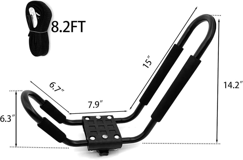 Taelakeni 2 Pairs Kayak Carrier Racks, Universal Cars Kayak Roof Rack (4 Racks)