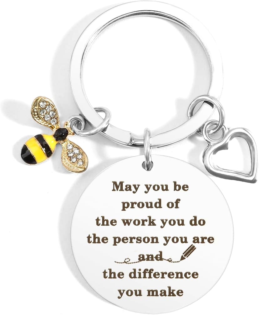 Teacher Appreciation Gifts End Of Year Graduation Thank You Back To School Retirement Easter Mothers Day Halloween Thanksgiving Birthday Christmas Valentine Gifts Ideas Keychain for Teacher Women Men