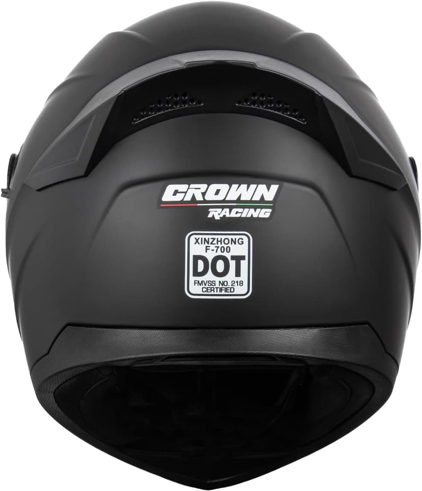 F-700 Full Face Motorcycle Helmet for Adults, DOT FMVSS 218 Certified Street Bike Helmet with Tinted Shield, Clear Replacement Visor and Removable Liner