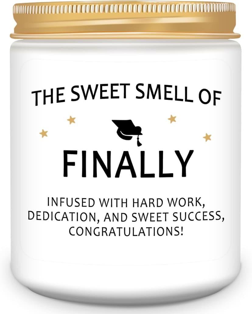 Homsolver Funny Graduation Gift for Her Him, College, High School, Masters Degree, Phd, Nurse Graduation Gifts for Women & Men, Scented Candles B0GD6TWT8M