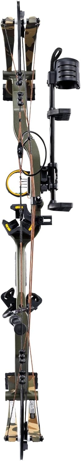 Bear Archery Legit MAXX Ready to Hunt Compound Bow Package with IMS Rest and Picatinny Sight Mounts, 10-70 lb Draw Weight, 14-13" Length