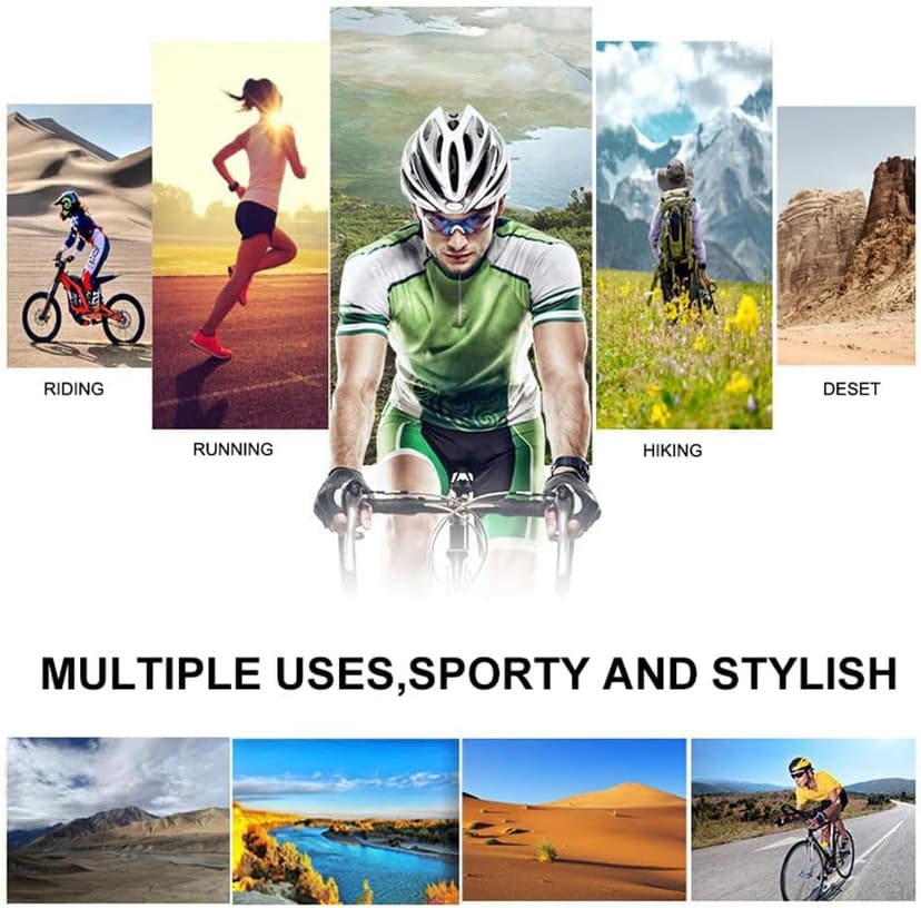 Sports Sunglasses for Men & Women - UV400 Protection, Night Driving, Cycling, Running, Outdoor Activities