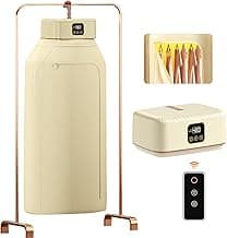 Portable Clothes Dryer Hold 9-12 Items, 8H Timer, w/Remote Control & Dry Bag, Mini Compact Foldable Fast Electric Dryer Machine for Laundry, Travel, Apartment, RV, Dorm, Quiet 45dB, Energy Save, 600W