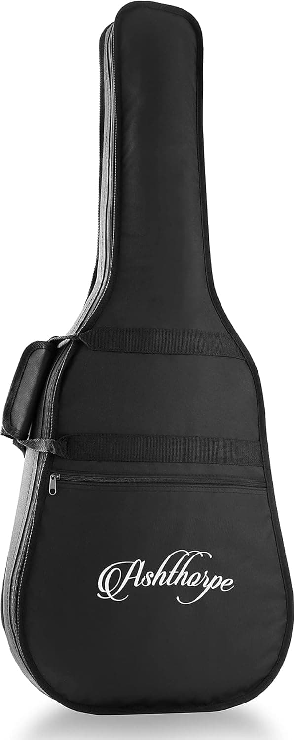 Ashthorpe Full-Size Thinline Cutaway Acoustic Electric Guitar Package with 10 Watt Amp - Natural