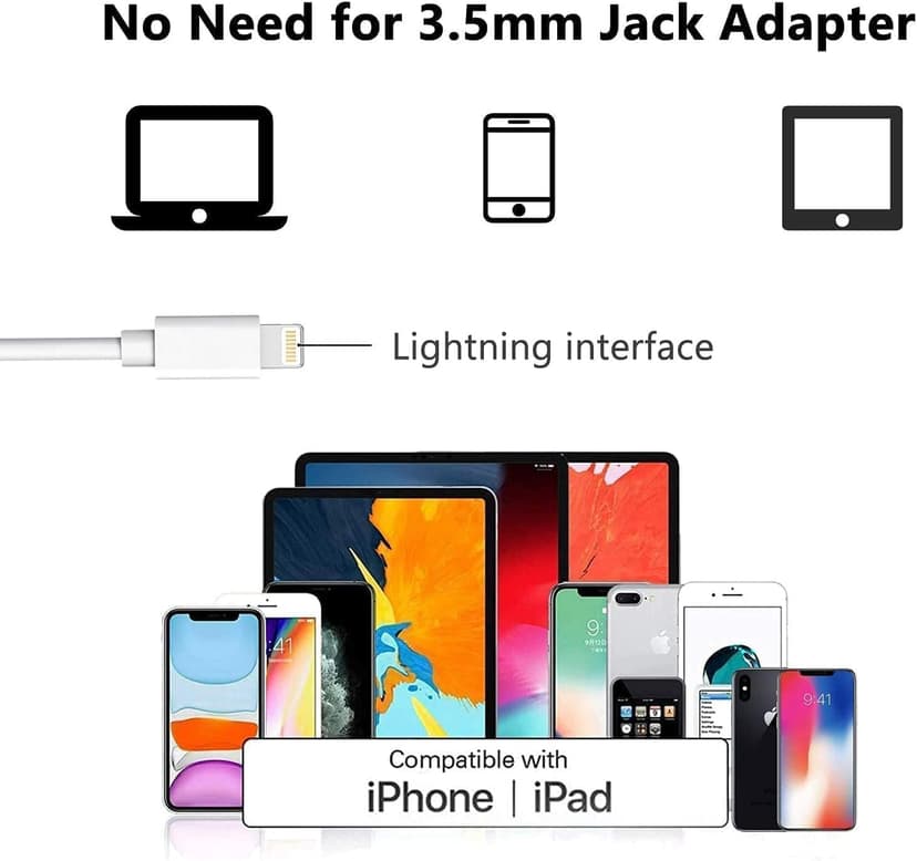 Headphones for iPhone Earbuds in-Ear Wired Earphones with Built-in Microphone & Volume Control, Noise Canceling Isolating Headsets Compatible with iPhone 14/13/12/11 Pro Max/Xs Max/XR/X/7/8 Plus