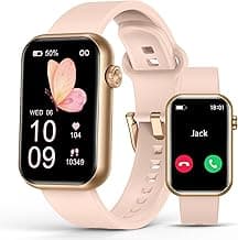 Smart Watch Fitness Tracker (Answer/Make Call), 24/7 Heart Rate Spo2 Blood Pressure Monitor Sleep Tracker, 114 Sports Modes Pedometer Calorie Step Tracker, Waterproof Activity Tracker for Women