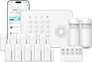 Wireless Home Security System WiFi/4G Home Alarm System with Phone APP Alert | Voice Control | No Subscription Fees | 24/7 Monitoring | Alexa Compatible