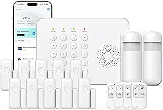 Wireless Home Security System WiFi/4G Home Alarm System with Phone APP Alert | Voice Control | No Subscription Fees | 24/7 Monitoring | Alexa Compatible