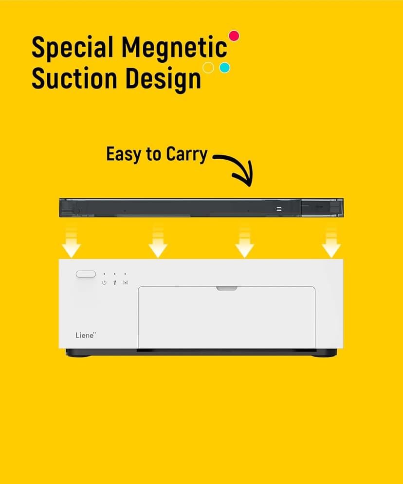 Liene M100 4x6'' Photo Printer, Phone Printer 100 Sheets & 3 Cartridges, Full-Color Photo, Portable Instant Photo Printer for iPhone Android, Thermal Dye Sublimation, Wi-Fi Picture Printer 100 Papers B09XHYNHB2