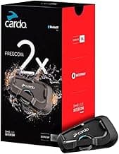 Cardo Systems FREECOM 2X Motorcycle 2-Way Helmet Bluetooth Communication System Headset Intercom, Universal Bluetooth Connectivity, Waterproof, 40mm Speakers - Single Pack