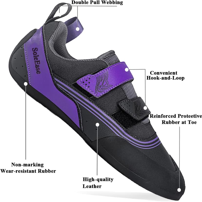 SoleEase Rock Climbing Shoes for Men & Women Bouldering Shoes for Indoor & Outdoor Climbing