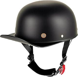 Yesmotor Motorcycle Baseball Helmet - Retro Baseball Style Cap for Unisex-Adult, DOT Approved