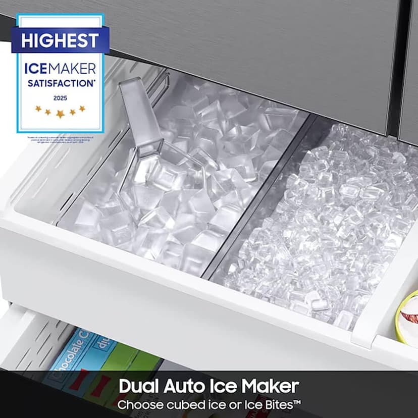 Samsung 31 cu. ft. Mega Capacity 3-Door French Door Refrigerator with Four Types of Ice, Stainless Steel, RF32CG5400SRAA