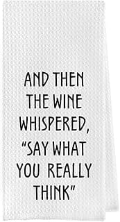 Wine Lovers Dish Towel - Funny Wine Gifts Decorative Waffle Weave Kitchen Towels, Tea Towel, Hand Towel, Housewarming Gift (16×24 Inches)