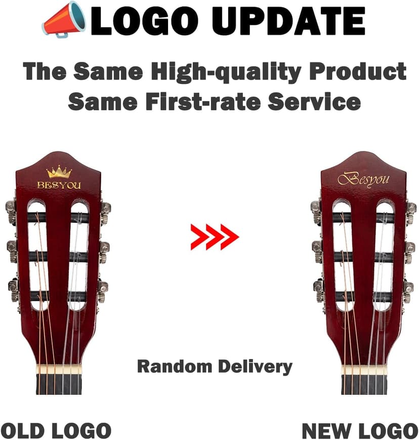 BESYOU Acoustic Guitar 38" Wood Guitar with starter kit-Travel Gig Bag, Tuner,guitar pick with Beginner Set for Kids/Adults -Natural