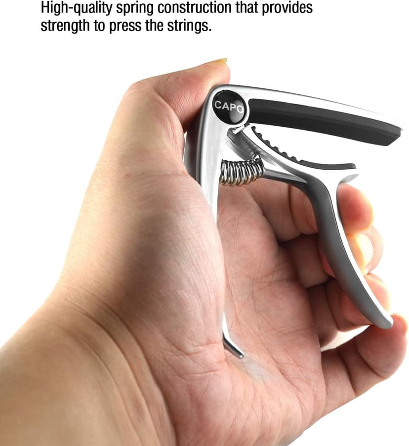 Guitar Capo, Capo for acoustic guitar, Capo for electric guitar, acoustic guitar capo 6 string, Guitar Capo for acoustic, Kapo, Guitar capos（Silver）