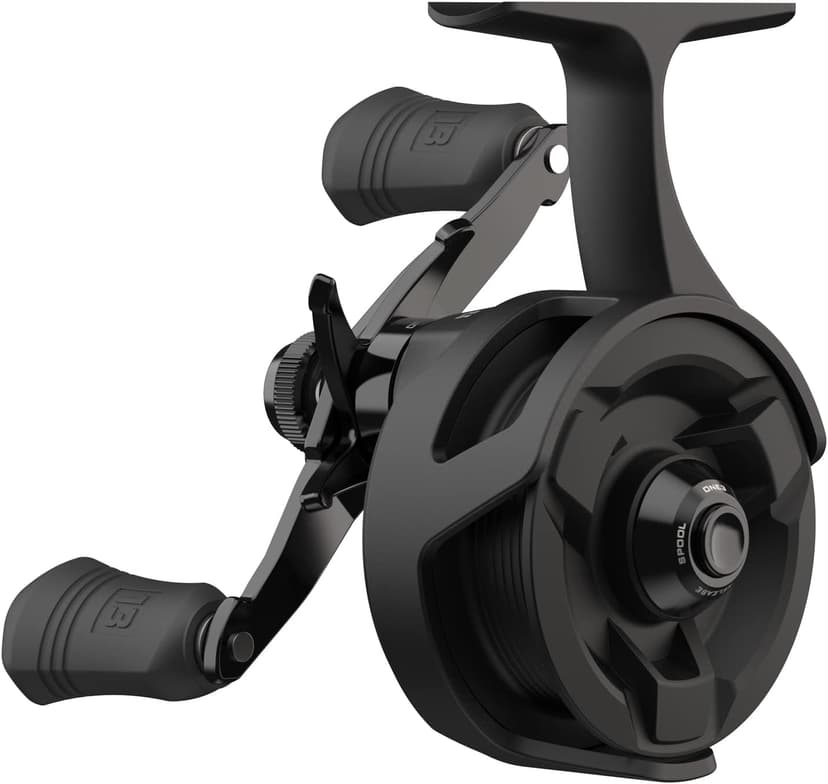 13 Fishing - Descent - Inline Ice Fishing Reel - 2.7:1 Gear Ratio - Right Hand Retrieve (Gen 2) - D2-2.7-RH, Black