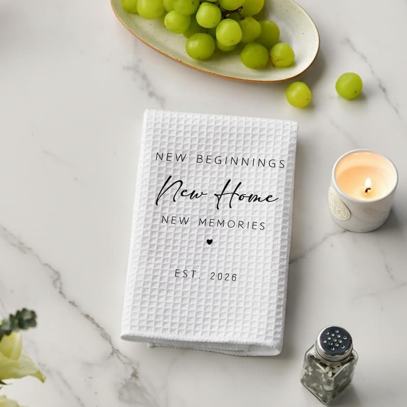 1PC Housewarming Gifts for New House 2026 Kitchen Towels, New Beginnings Hand Towels, Ideal Gifts for Homeowner Decorative,Welcoming Home Sweet Home Tea Towels-Ab02 B0FLJJ6DXR