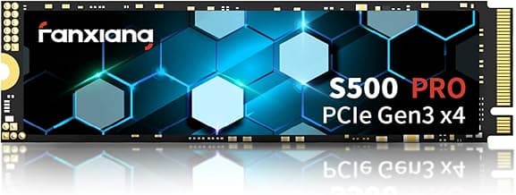fanxiang S500 Pro 256GB NVMe SSD M.2 PCIe Gen3x4 2280 Internal Solid State Drive, SLC Cache 3D NAND TLC, Up to 3200MB/s, Compatible with Laptop and PC Desktops(Black)