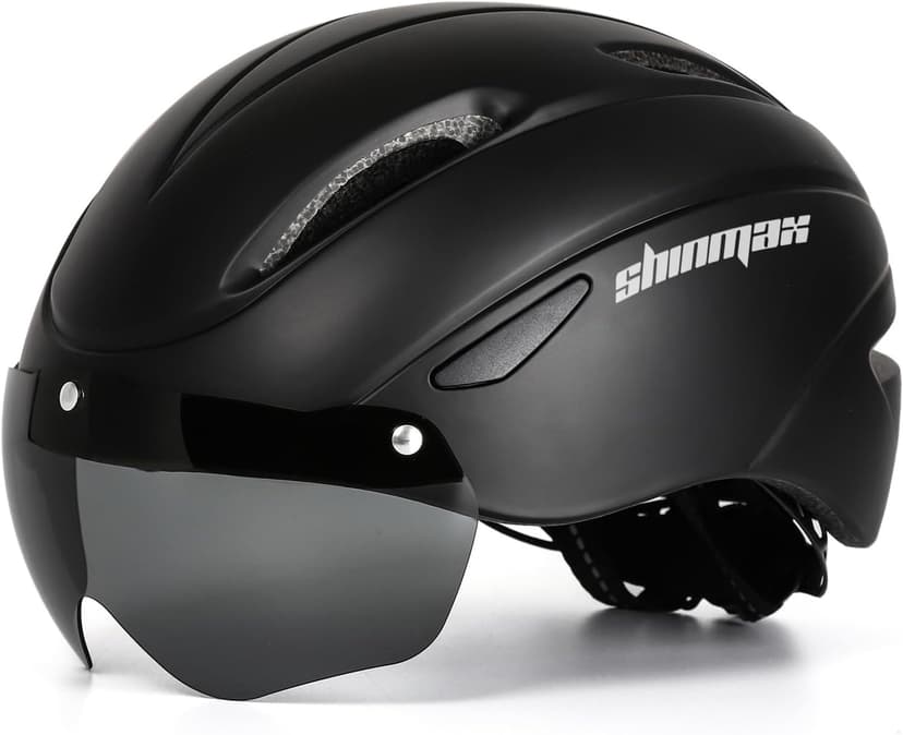 Shinmax Bike Helmet for Men Women, Bicycle Helmet with Detachable Magnetic Goggles Adjustable for Adult Road Biking Mountain Cycling Helmet