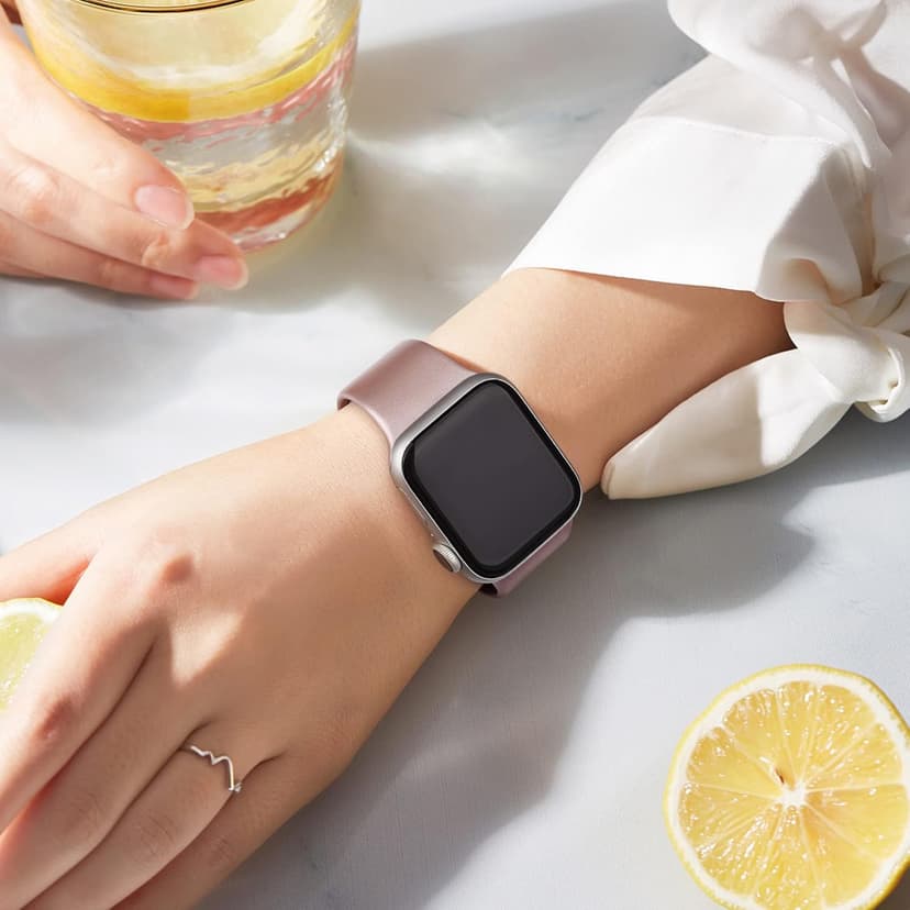 Meliya Band for Apple Watch Series 8 SE 7 6 5 4 3 2 1 45/41/40/44/38/42mm Women Men Soft Replacement Silicone Band for iWatch