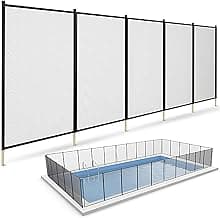 Pool Fence Replacement Mesh Fabric – 4'x15' Black Mesh for Pool Fence Repair, DIY & Cut-to-Fit | Compatible with Most Pool Fencing Poles | Replacement Parts, Safety Fence, No Poles