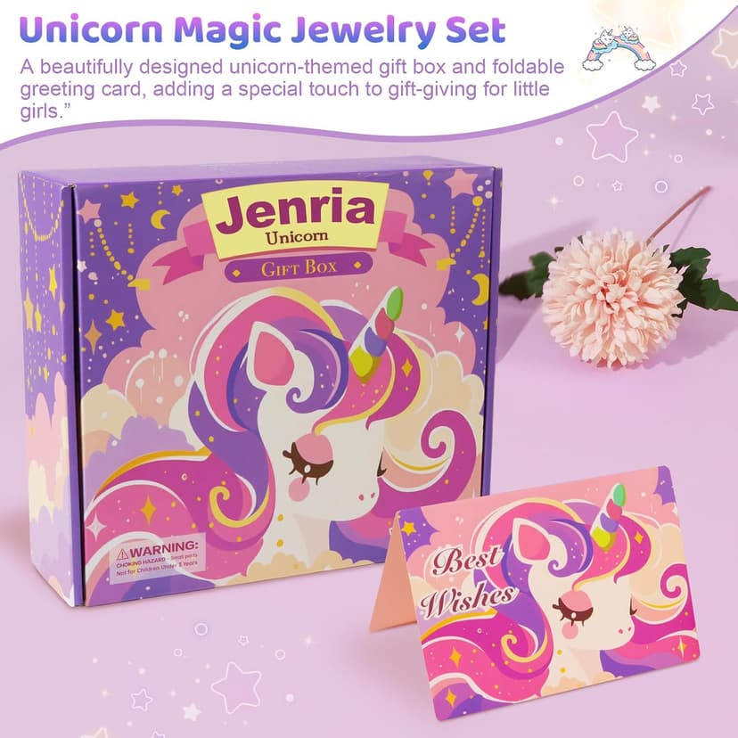 Jenria Unicorn Gift for Girls, Birthday Gifts for Girls Age 3 4 5 6 7 8 9 10 Years Old Girl, Gift Ideas, Girls Toys Age 6-8, Unicorn Toys for Daughter, Niece B0DCF94RV3