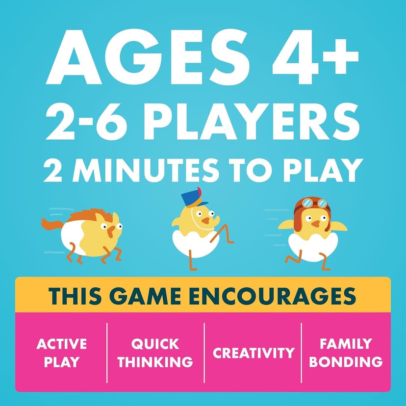 Exploding Kittens Hurry Up Chicken Butt 2-6 Players - Ages 4+ - 2 Minutes to Play - Hot Potato Style Card Game - Fun Card Game, Family Game Night, Creative Kids Game
