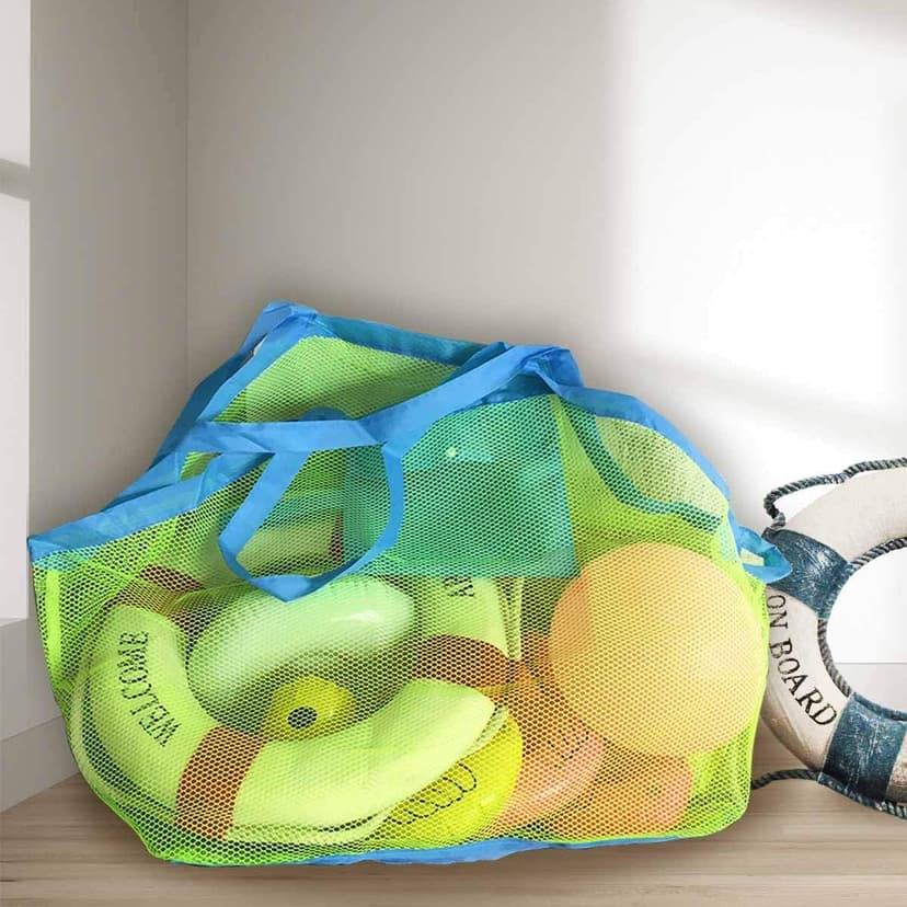 Mesh Beach Toys Bag Extra Large Beach Bags and Totes Sand Tote Bag Storage Bags Children Toys Beach Toy Organizer Kids Sand Toys Collector Perfect for Holding Toys Stay Away from Sand Christmas Gift