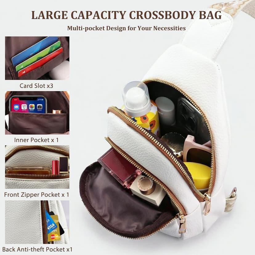 Christmas Gifts for Mom Wife Crossbody Bags Gifts for Women Birthday Gifts for Her Small Crossbody Sling Bag Fanny Pack Chest Travel Anti Theft Purse Unique Secret Santa Mothers Day Gift Ideas