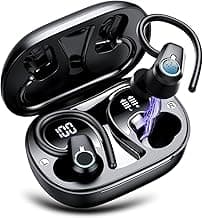 Wireless Earbuds, 2023 Bluetooth Headphones 5.3 Sport, 50H Ear buds with Earhooks, Dual LED DisplayBluetooth Earbuds, Deep Bass Stereo Noise Cancelling Headphones, IP7 Waterproof Running Earphones