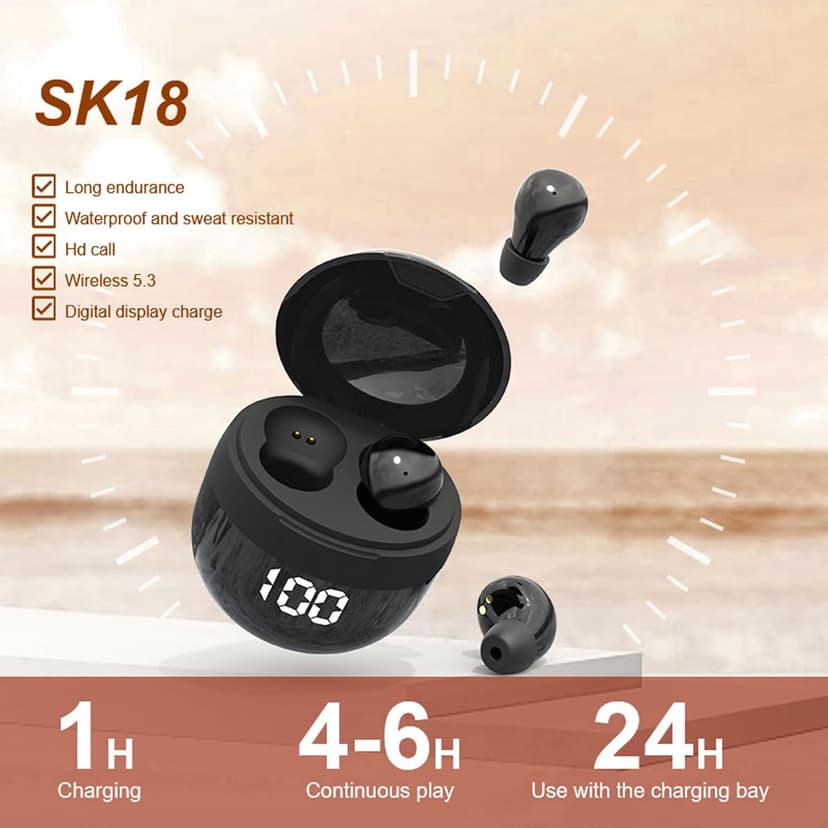 Yihou Invisible Small Mini Sleep Earbuds Headphones Wireless Bluetooth Comfortable Tiny Sleeping Smallest Low Profile Micro Discreet Hidden Kids Earbuds Ear Buds for Small Ear Canals Women Work