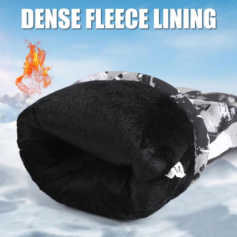 VZVXDW Winter Gloves, Waterproof Thermal Touchscreen Ski Glove, Suit for Ski, Cycling, Hiking, Driving, Typing, Freezer Work