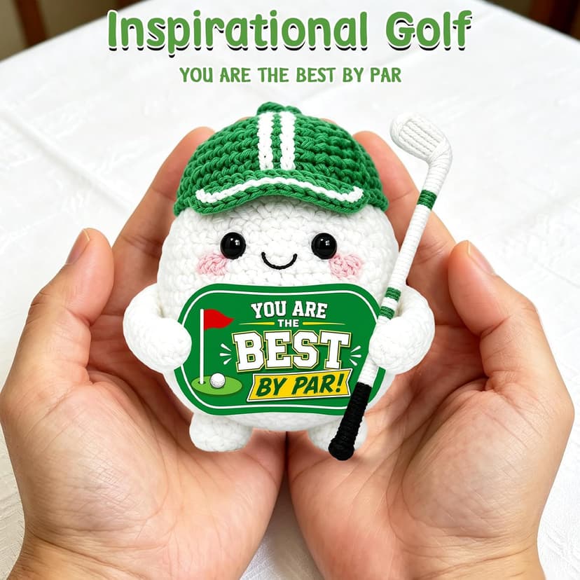 Unique Golfing Gifts for Male Boss Dad Teen Boys Gag Golf Accessories Birthday Christmas Positive Crochet Golf Decor Funny Golf Gifts for Men Women Him Bosses Day Golf Ball Gifts for Golfers B0H4Z7QN2X