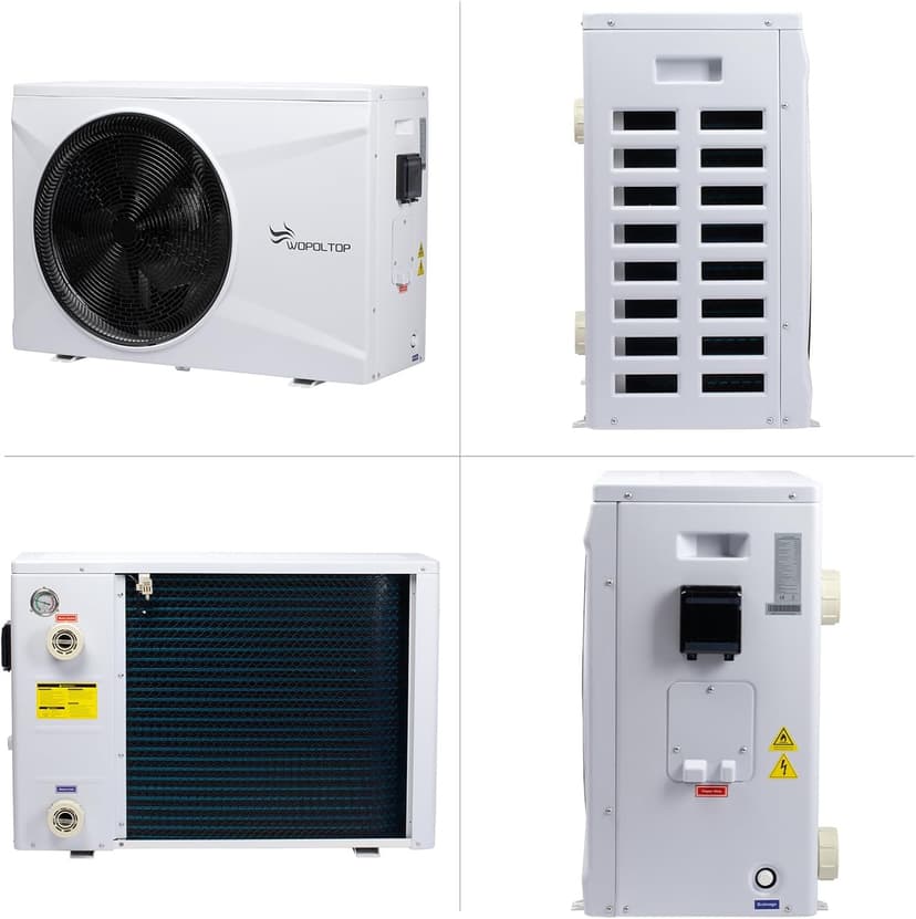 100,000 BTU Full DC Inverter Pool Heat Pump for Swimming Pools, Dual Function of Heating and Cooling, 30KW Electric Pool Heater with WiFi Smart Control via APP, 220-240V, up to 26,000 Gallons
