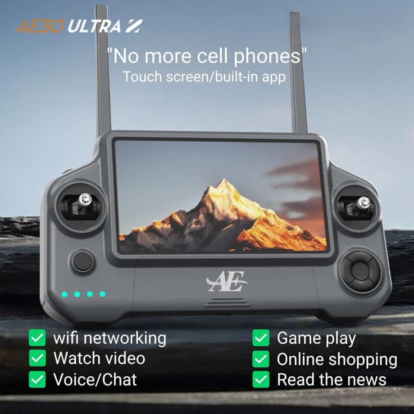 professional drone s with camera for adults 4K Video long range ,3-Axis Gimbal EIS 8K Camera drone with7.2'' HD Touch Screen on controller, 5G GPS Brushless Motor, Built-in Obstacle Avoidance 360 ，with Airdrop, 3 Batteries (black)