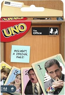 TV Show Themed Deck with Special Kevin's Famous Chili Rule for Kids, Teens and Family Night. Mattel Games UNO The Office Card Game, Ages 7+, 2-10 Players B084L2ZG4D