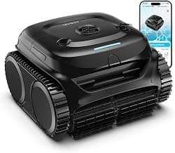 WYBOT C2 Cordless Robotic Pool Cleaner, Pool Vacuum Robot for Inground Pools with Dual Filter, Lasts 180 Mins, Wall & Waterline Cleaning, Smart Weekly Timer, OTA Upgarded (Dark Black)