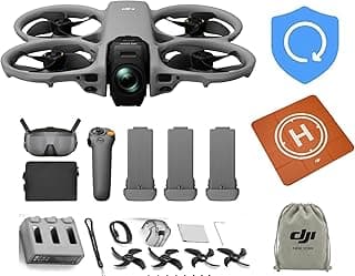 DJI Avata 360 Motion Fly More Combo, 360° Drone With 1-Inch 8K 360° Imaging, 360° Camera Drone With Propeller Guard. Includes Goggles N3 and RC Motion 3 for Intuitive Motion Control 1 year NYC Care Plan and more