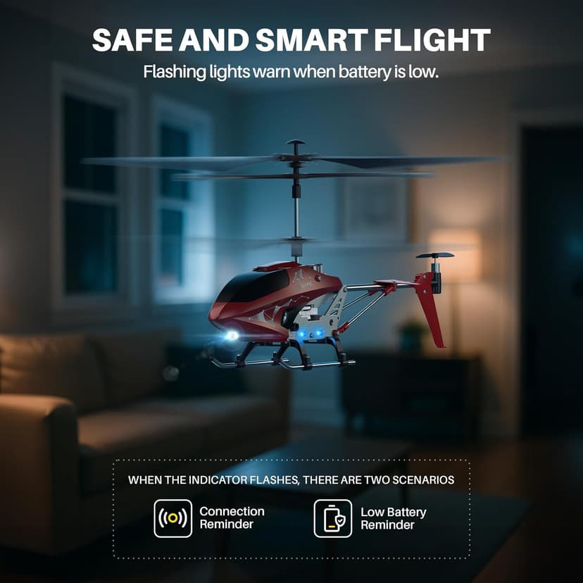SYMA S107H-E RC Helicopter for Kids 8-12 and Beginners, Remote Control Helicopter with Altitude Hold, 2 Speed Modes, Whole Alloy Toy for Boys Girls Indoor Gift