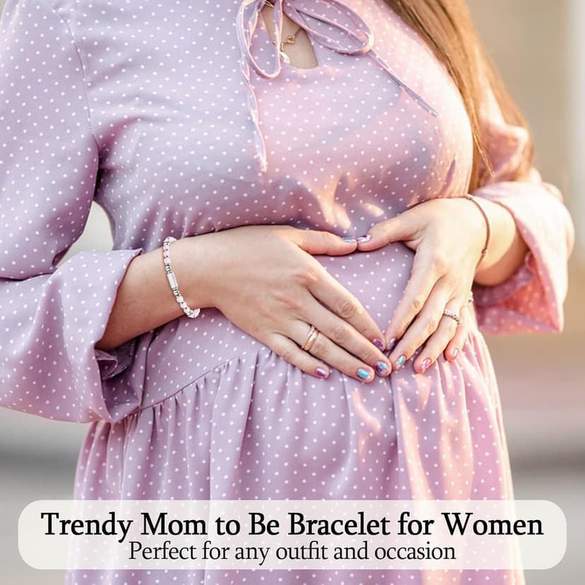New Mom Gifts for Women, 1st Time Mothers Day Mom Mommy To Be Gifts for Women After Birth, Pregnancy Jewelry Gifts Bracelet for Mama B0D112KB4T