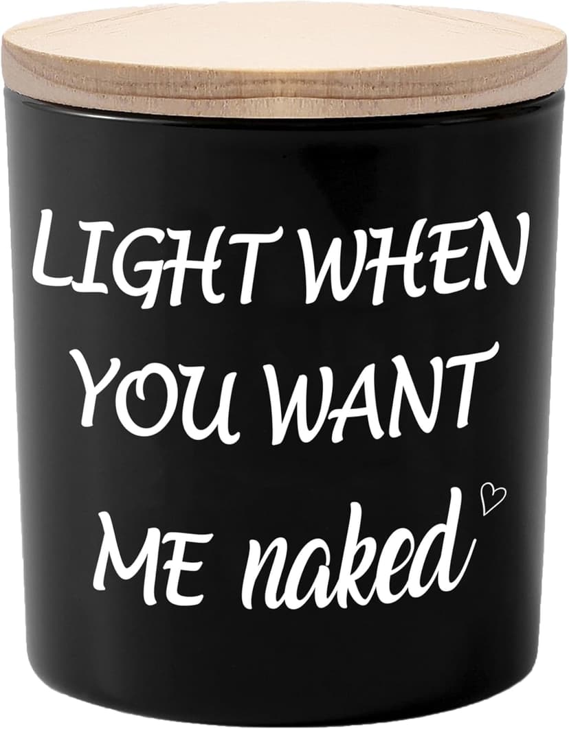 BFJLIFE Gifts for Him Men Funny Unique Anniversary Valentines Day Christmas Birthday Romantic Gag White Elephant Gifts for Boyfriend Husband Men Adults Stocking Stuffers Sandalwood Scented Soy Candle